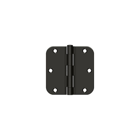 Deltana 3-1/2 x 3-1/2 x 5/8 Radius Hinge; Heavy Duty; Oil Rubbed Bronze Finish S35R5N10B
